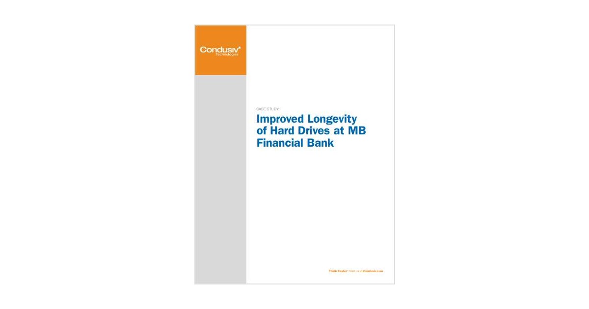 Improved Longevity of Hard Drives at MB Financial Bank