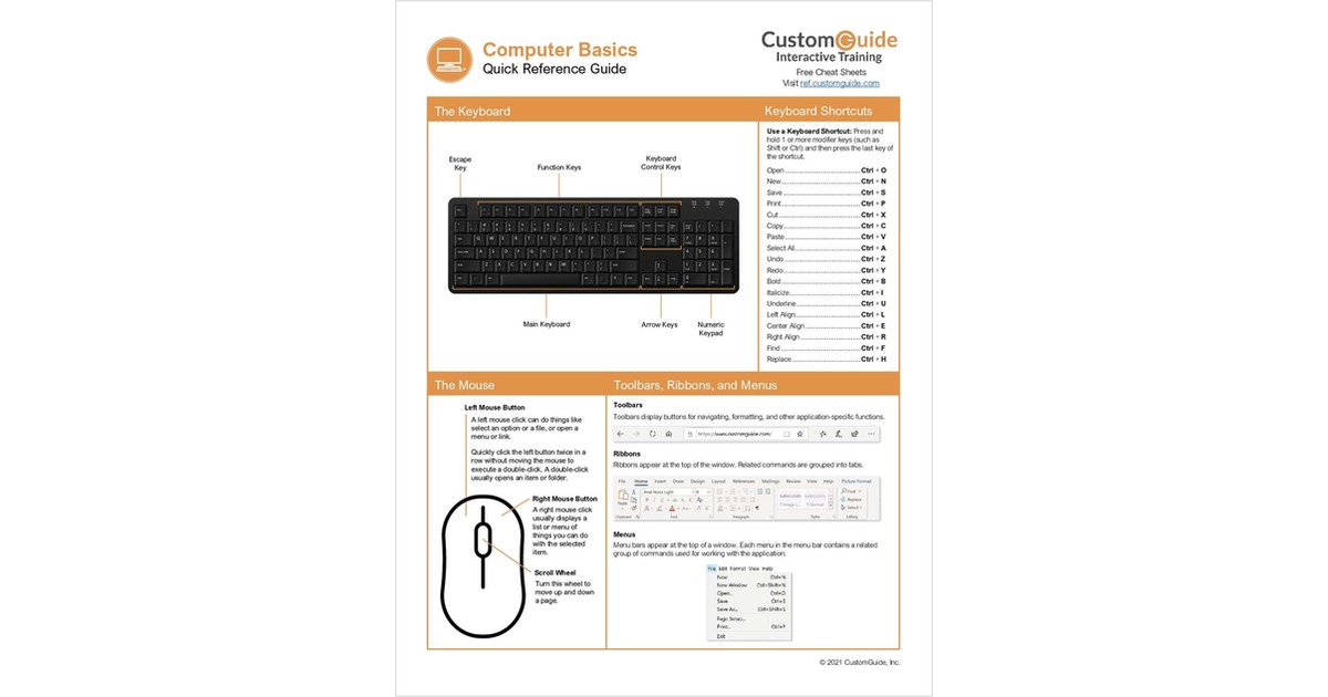 Computer Basics Quick Reference Guide