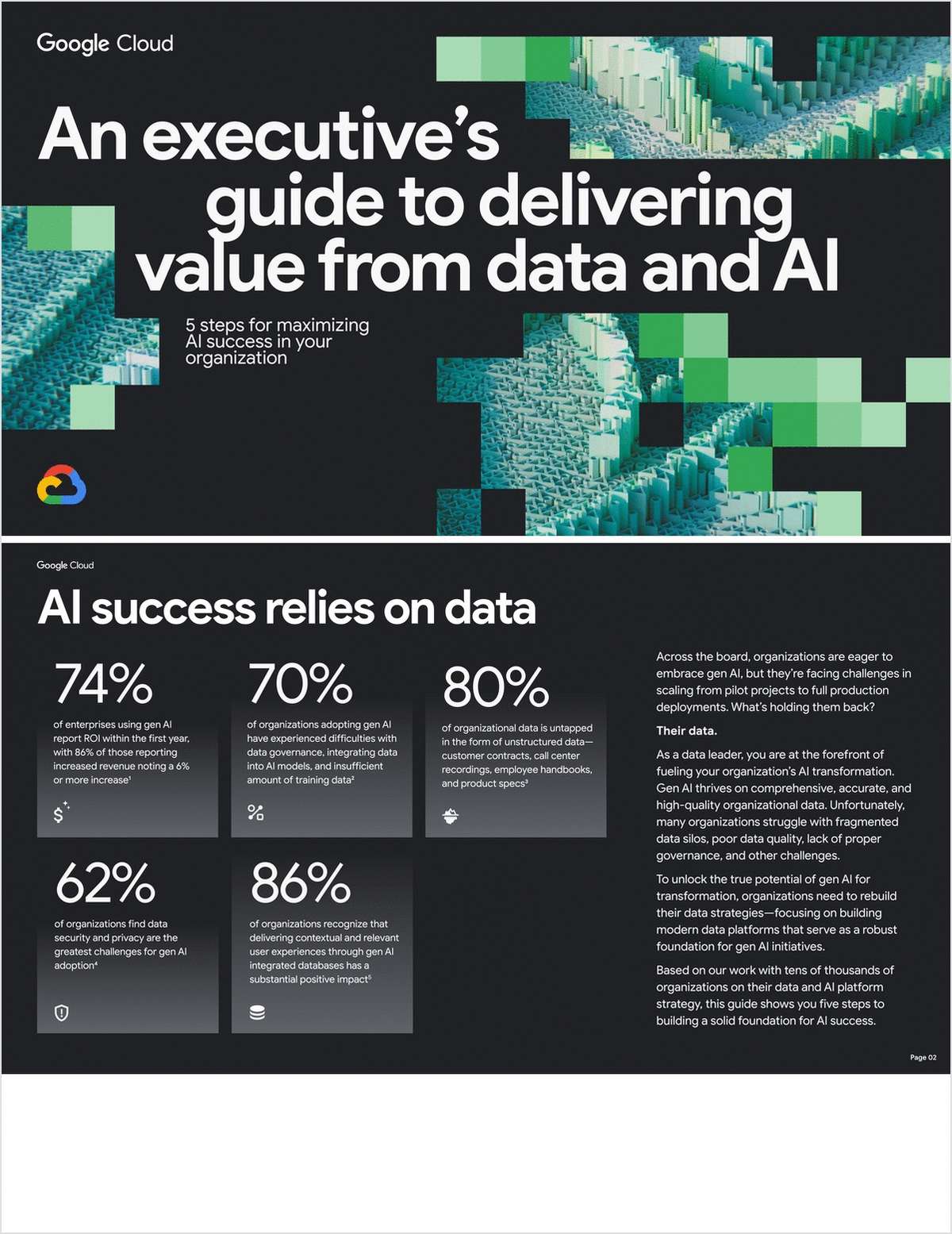 An executive's guide to delivering  5 steps for maximizing AI success in your organization value from data and AI