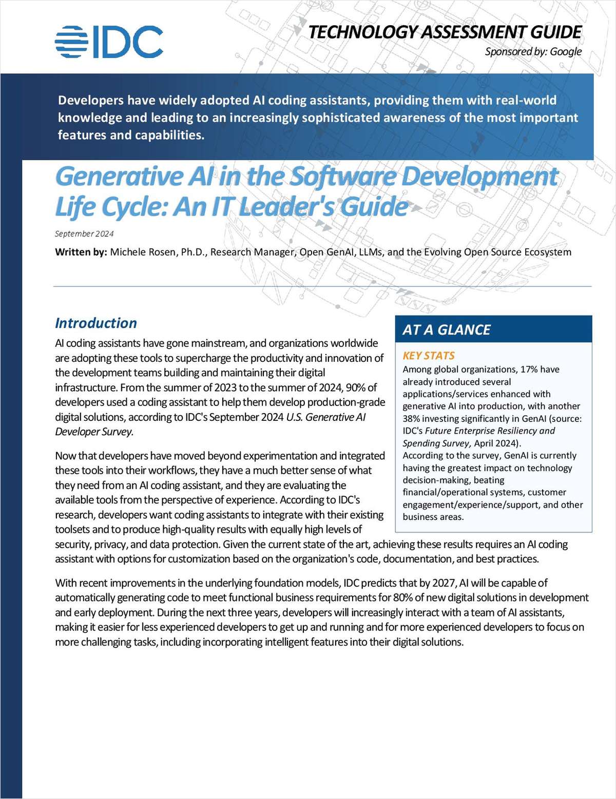 Generative AI in the Software Development Life Cycle: An IT Leader's Guide
