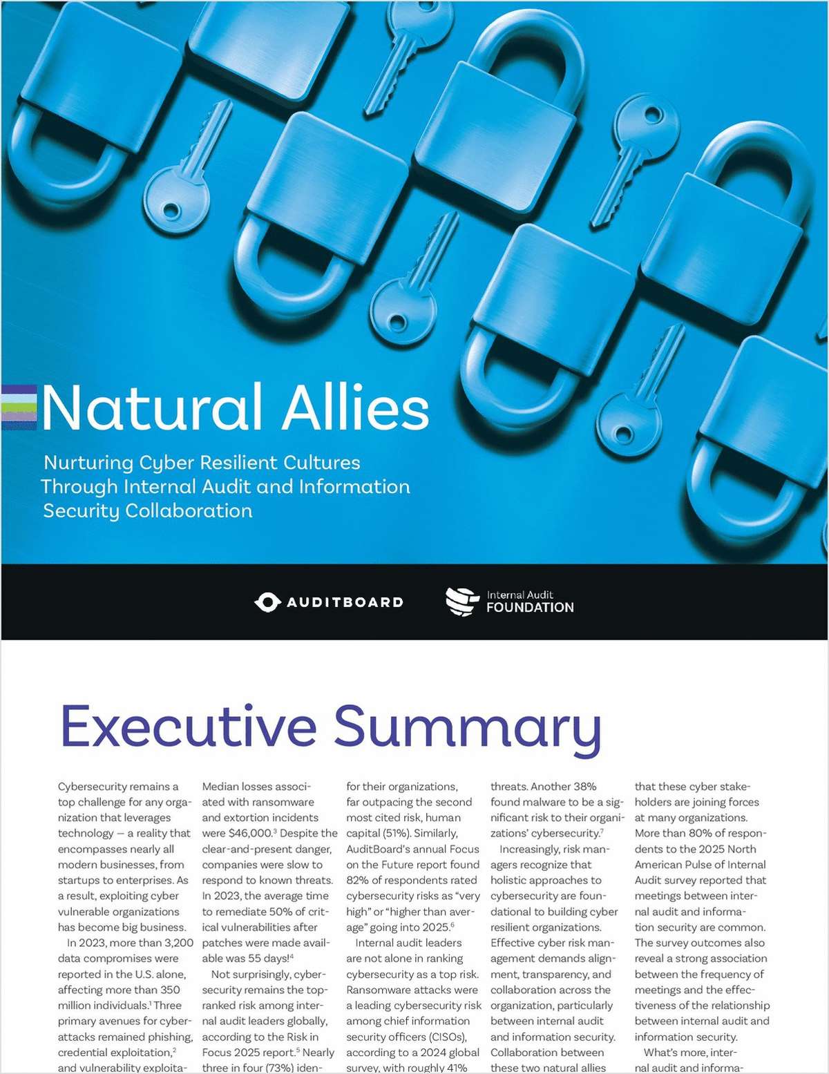 Nurturing Cyber Resilient Cultures Through Internal Audit and Information Security Collaboration