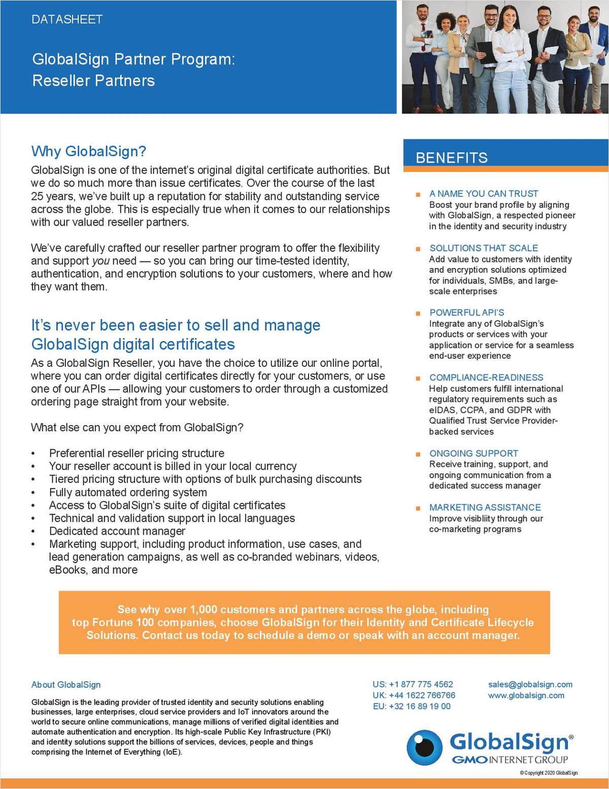 GlobalSign Partner Program: Reseller Partners