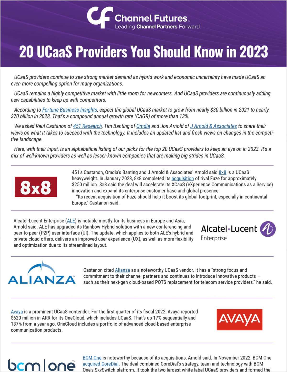The Top 20 UCaaS Providers to Know in 2023
