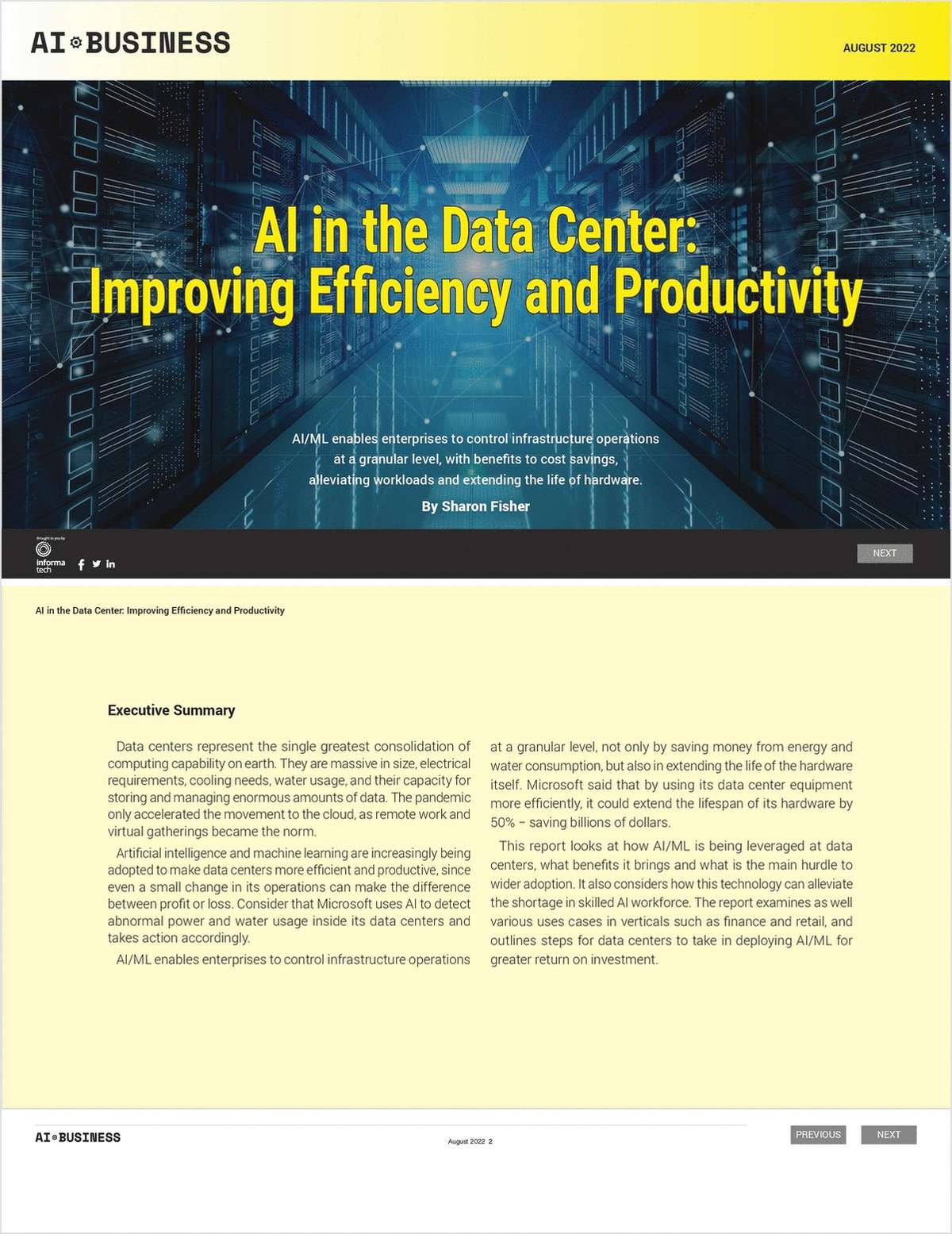 AI in the Data Center: Improving Efficiency and Productivity