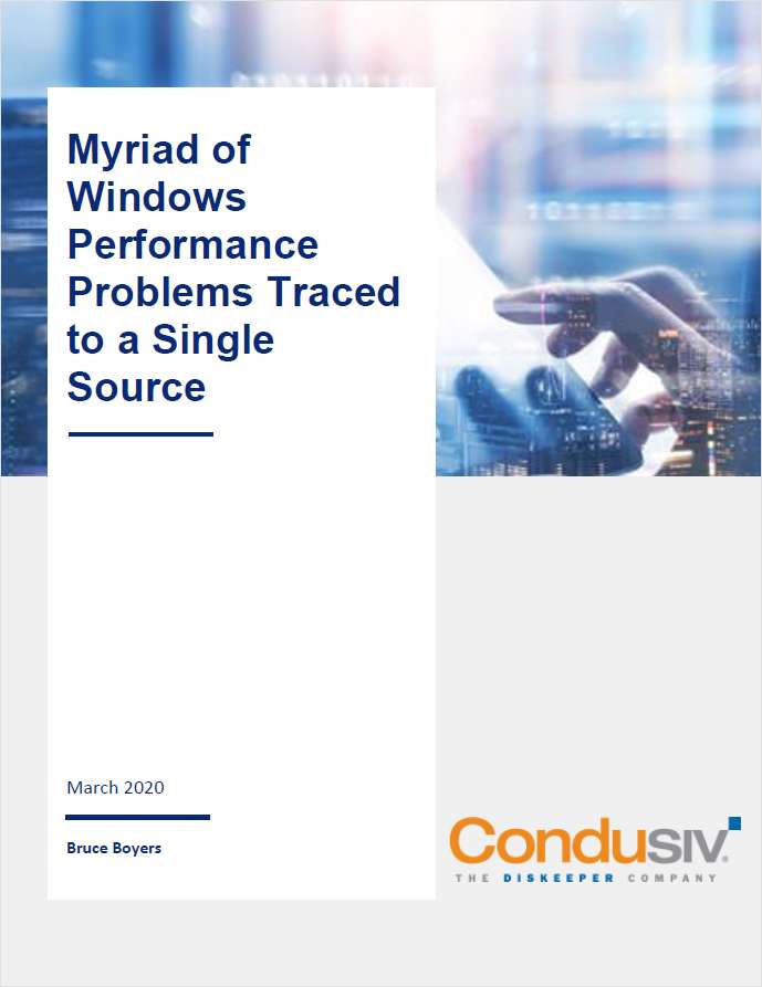 A Myriad of Windows Performance Problems Traced to a Single Source