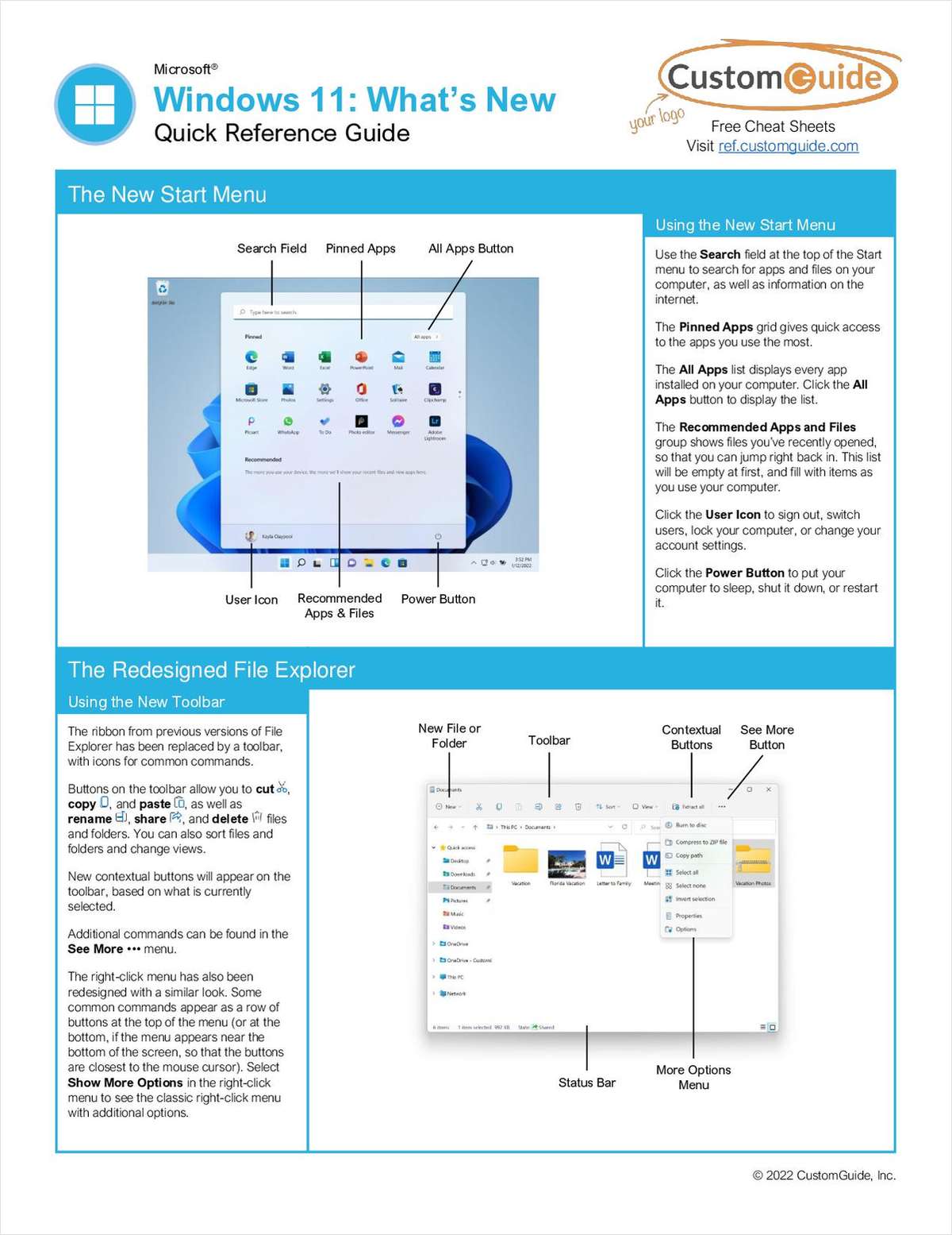 Microsoft Windows 11: What's New - Quick Reference Card