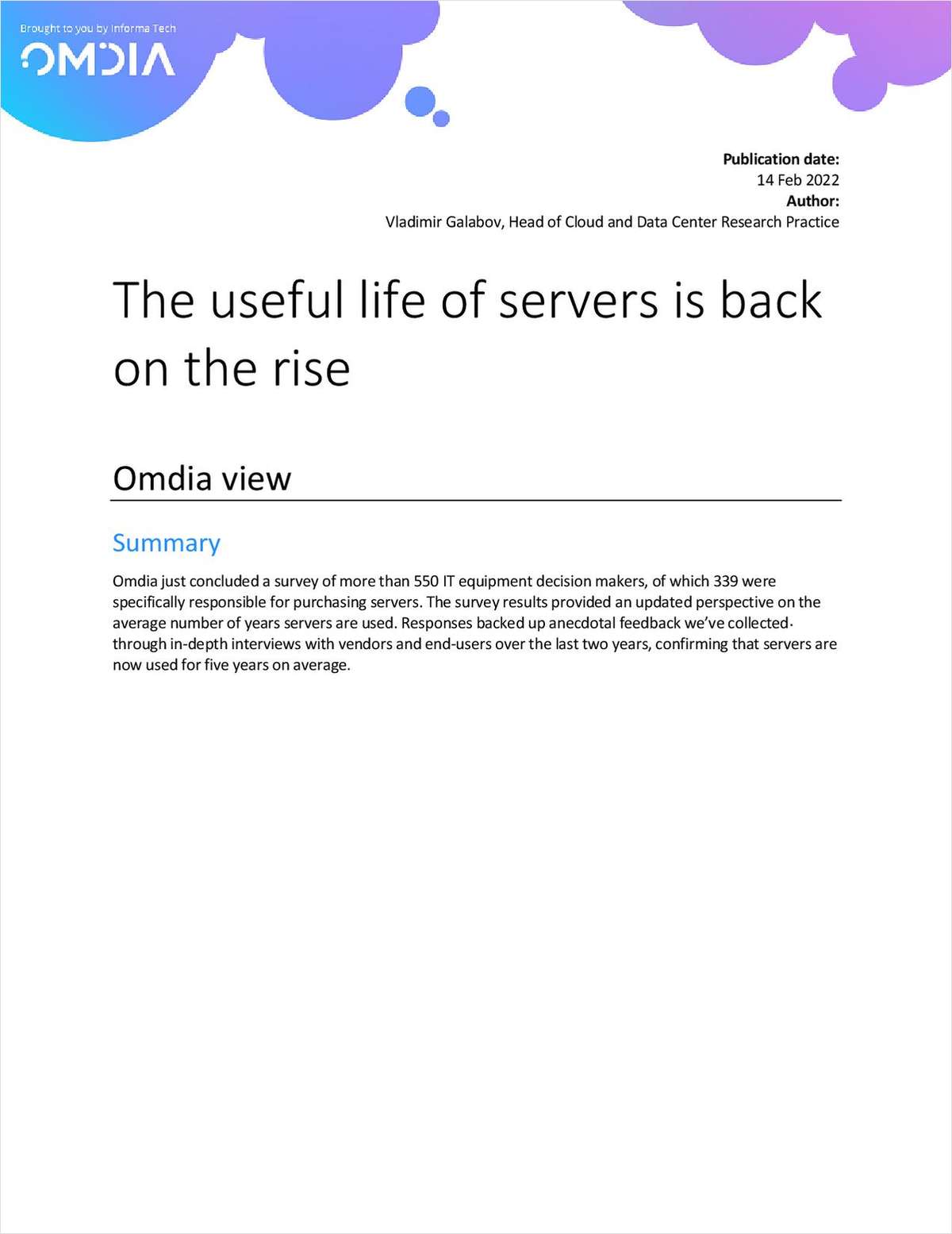The Useful Life of Servers is Back on the Rise