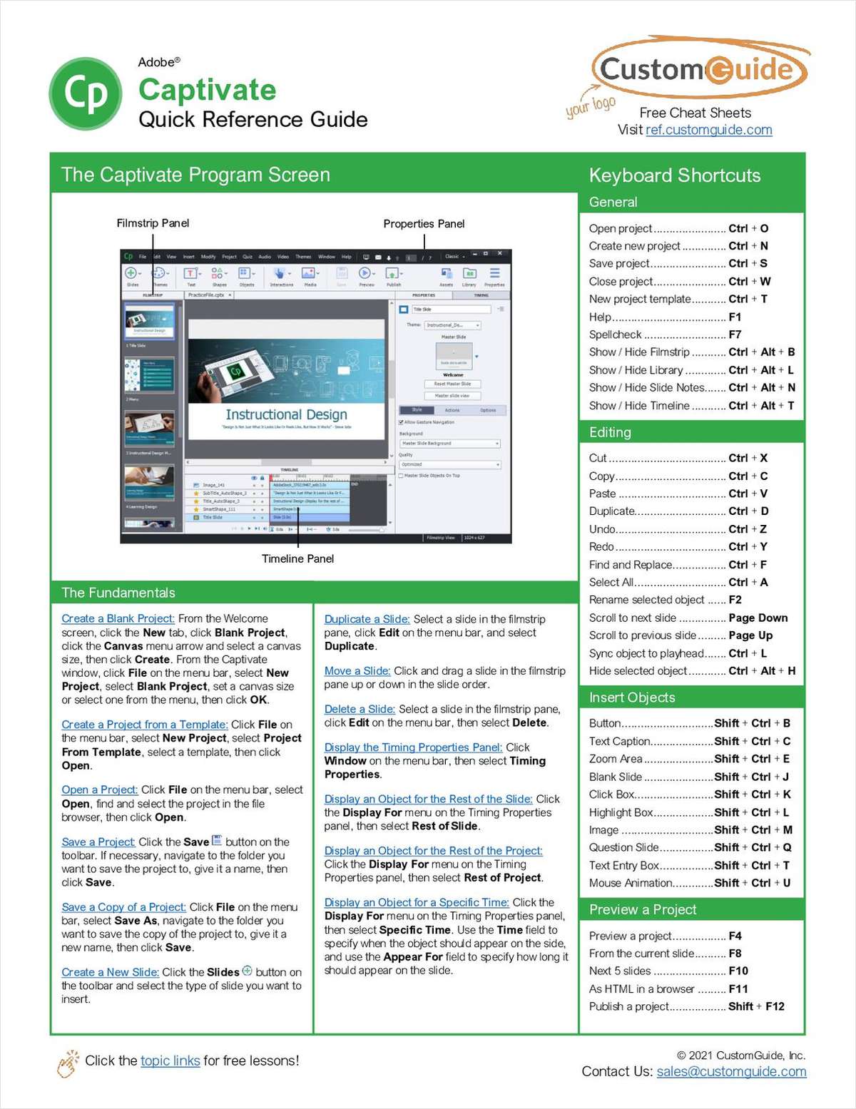 Adobe Captivate -- Quick Reference Guide
